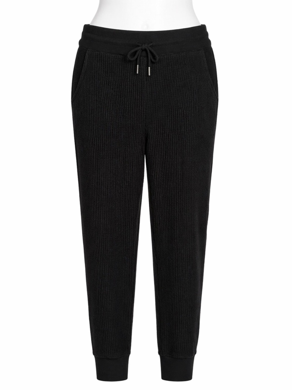 Size XL Knix Women’s Waffle Knit Jogger Pants Black Lounge Athleisure